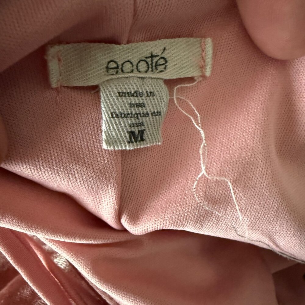 Ecote Velvet Pink Crushed Mini Slip Dress With Adjustable Spaghetti Straps Size - Picture 5 of 5